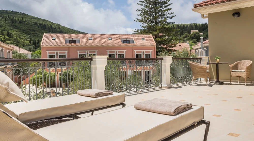 Superior Suite with Courtyard View No 112 at Balhambra Suites Fiscardo