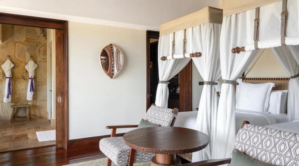 Savannah Room Two Twin Beds at Four Seasons Safari Lodge Serengeti