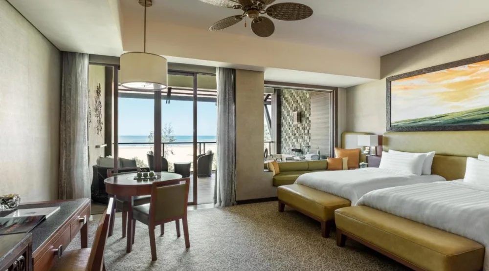 Ocean Wing Junior Suite Sea View Twin Room at Shangri-La Rasa Ria Kota Kinabalu