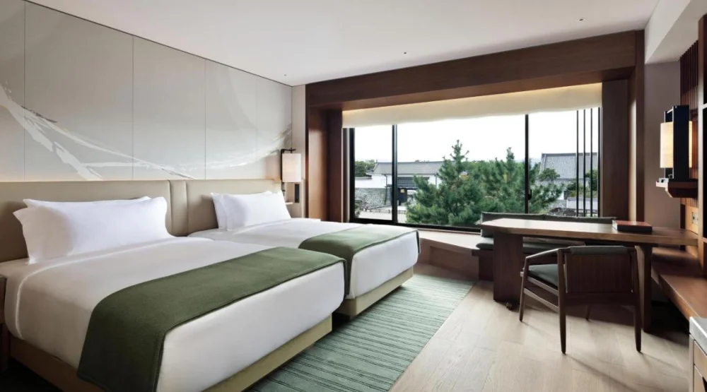 Double Room with Two Double Beds and Nijo-jo Castle View at Hotel The Mitsui Kyoto, A Luxury Collection Hotel