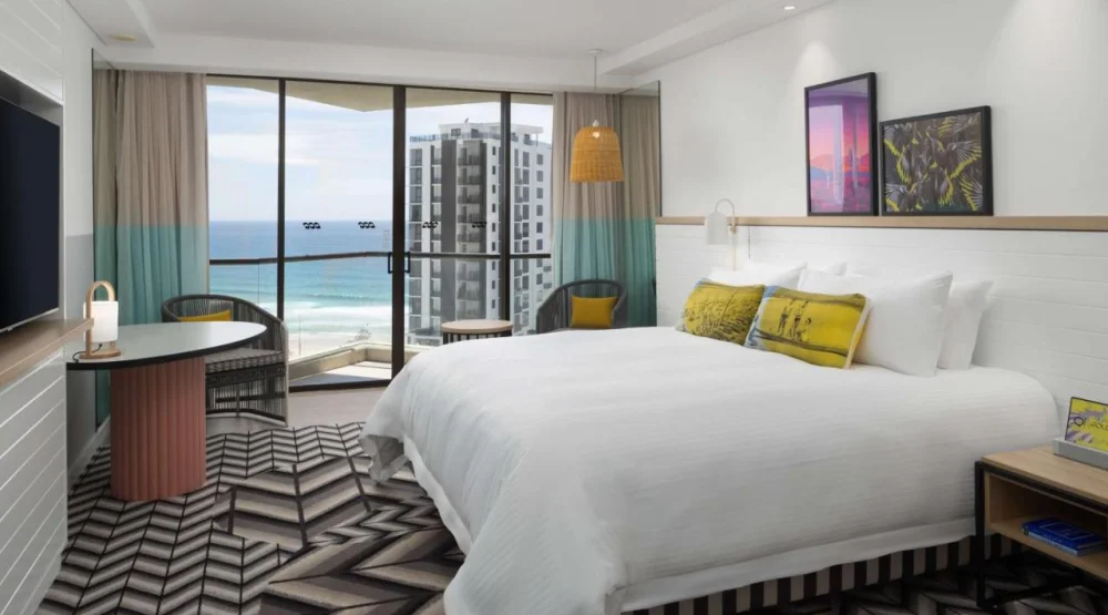 King Room with Ocean View at QT Gold Coast