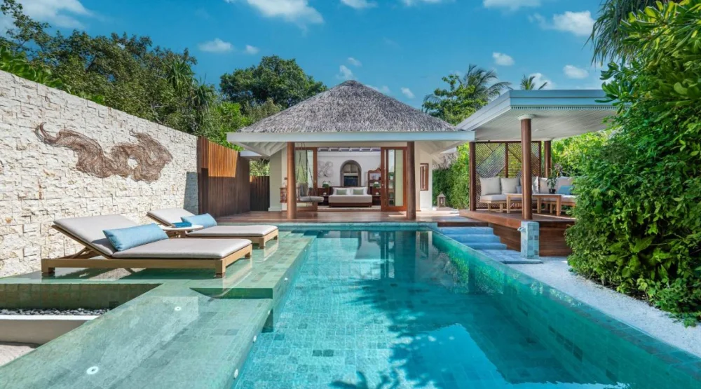 Beach Pool Villa at Anantara Kihavah Maldives Villas