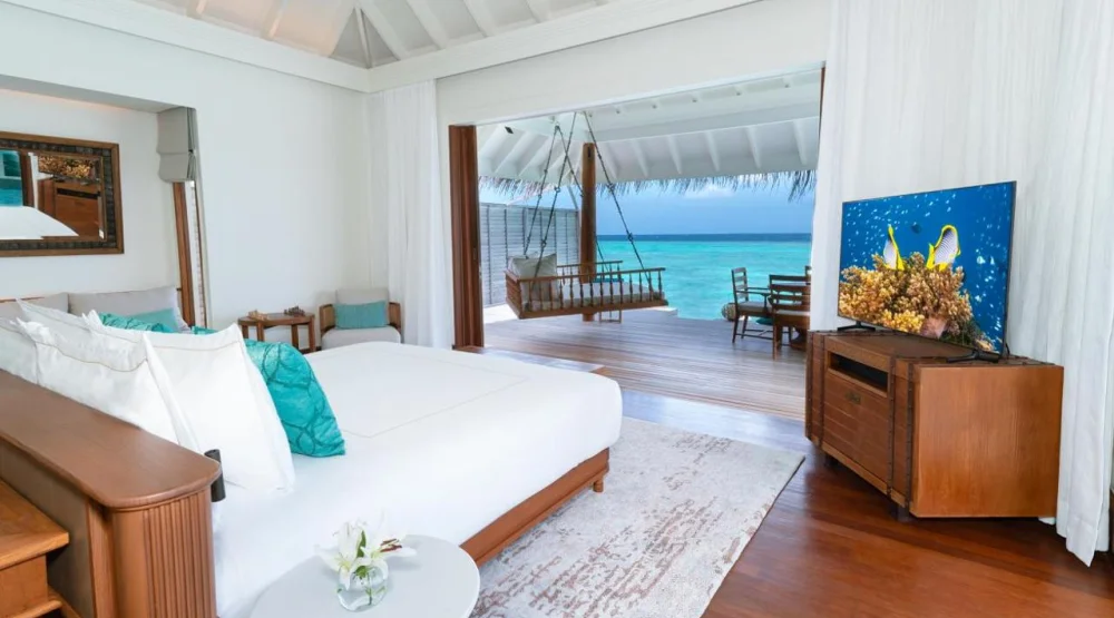 One Bedroom Family Over Water Pool Villa at Anantara Kihavah Maldives Villas