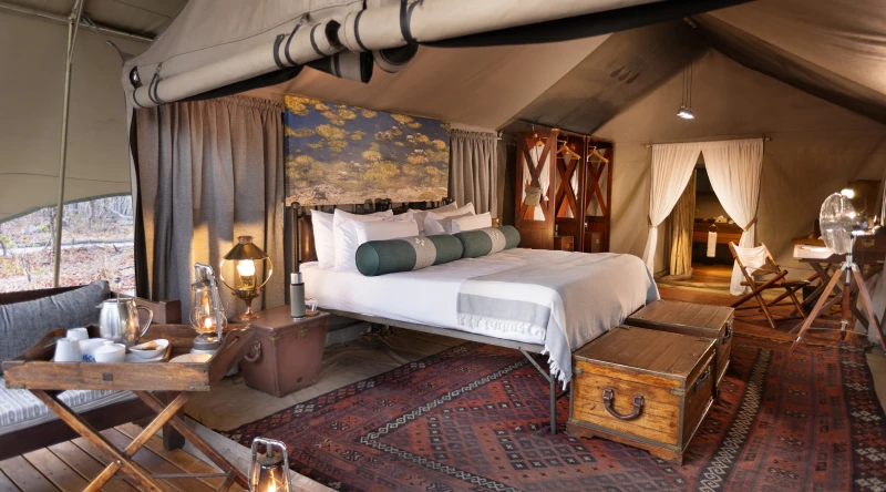 Guest Tent at Selinda Explorers Camp