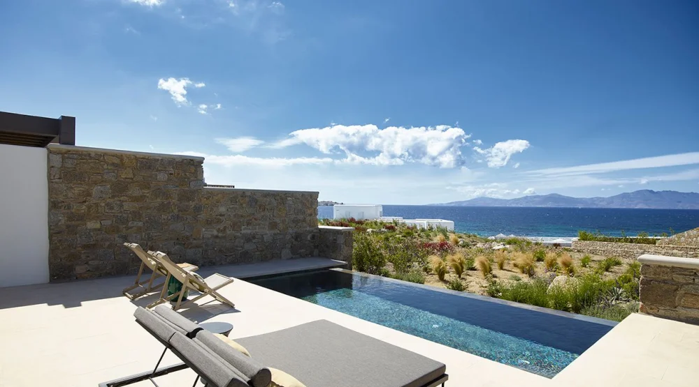 One Bedroom Suite Sea View with Private Heated Pool at Bonzoe Suites & Villas