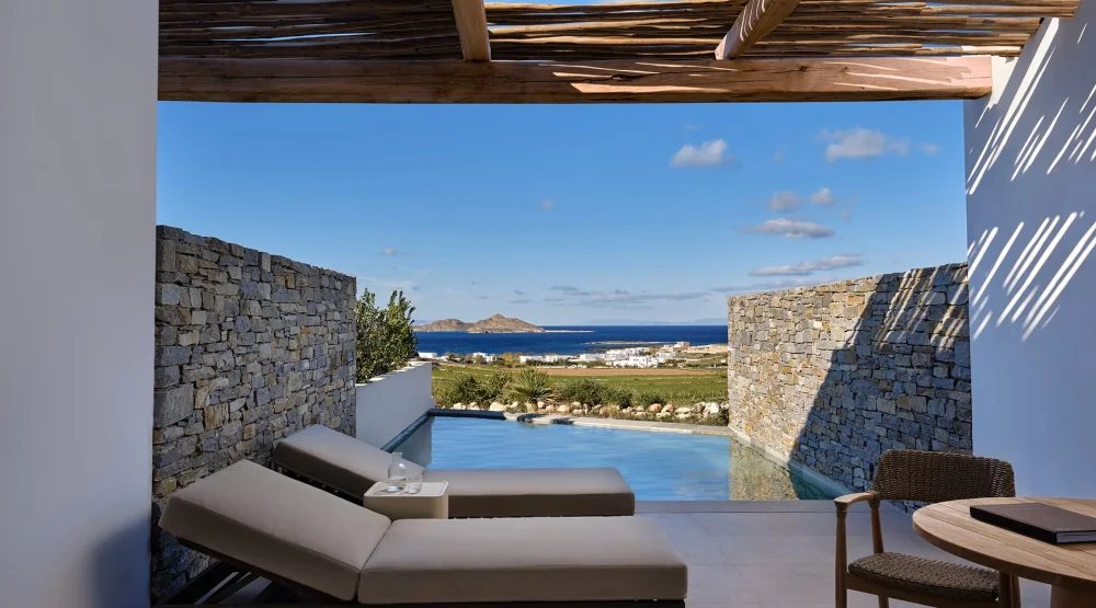 Elite Living Suite Private Pool Sea View at Orosea Paros, Autograph Collection