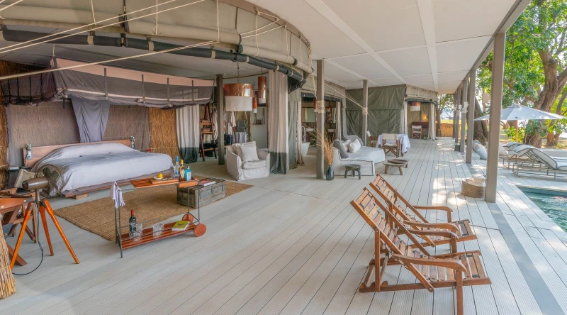 Luxury Family Safari Tent at Time + Tide Chinzombo
