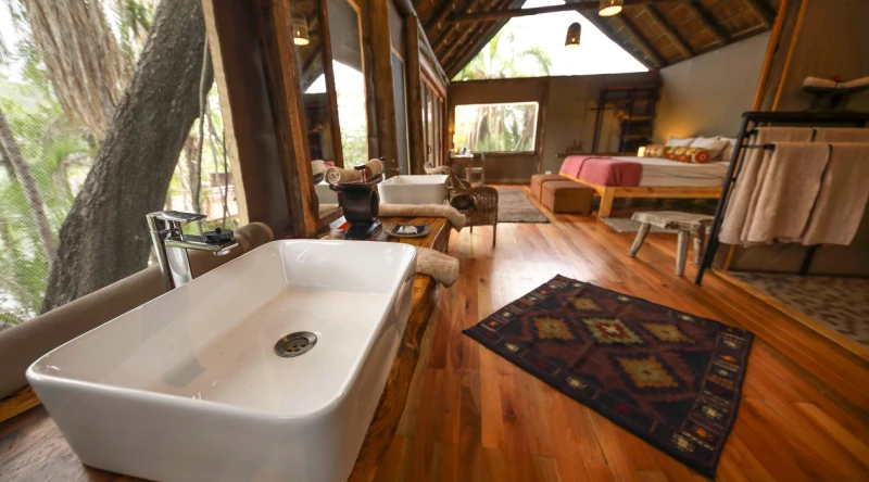 Honeymoon Room at Nxamaseri Island Lodge