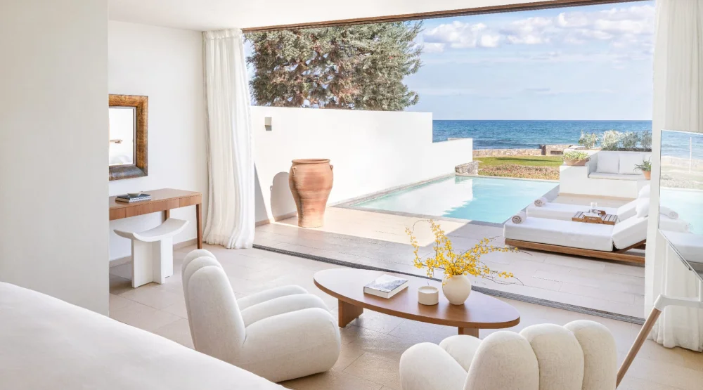 Two Bedroom Suite Gym & Private Pool with Sea View at Amirandes A Grecotel Resort to Live