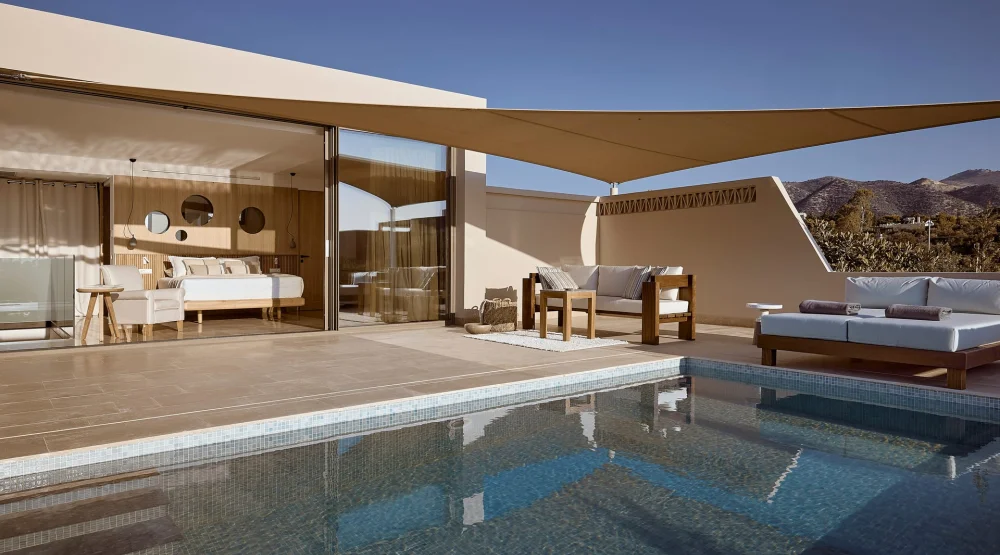 Olives & Sea Two Bedroom Villa Private Pool Harbor View at St Nicolas Bay Resort Hotel & Villas