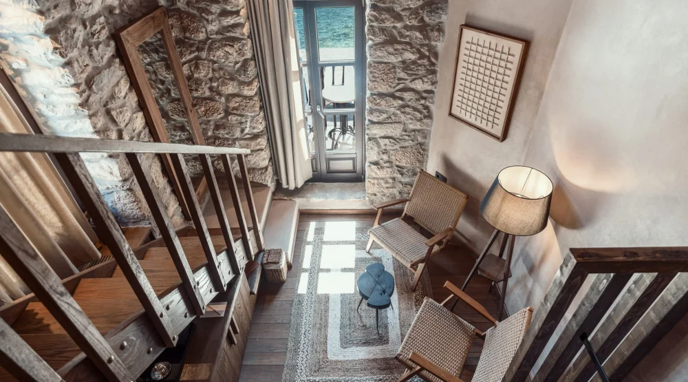 Honeymoon Loft Suite with Balcony and Sea View at KaSeas Boutique Hotel