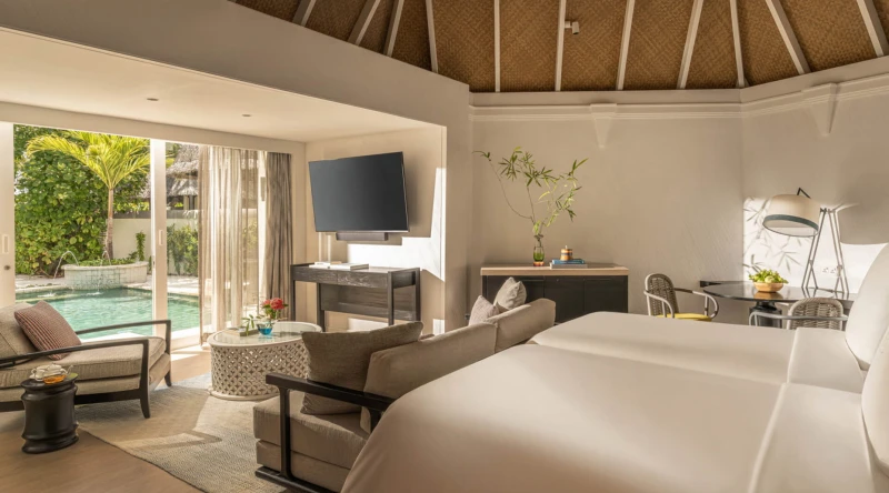 Deluxe Beach Pavilion with Pool at Four Seasons Resort At Kuda Huraa