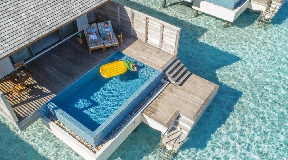 Sunset Water Pool Villa at The Residence Maldives At Dhigurah