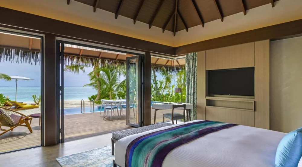 Beach Pool Villa with Private Terrace at Pullman Maldives Maamutaa
