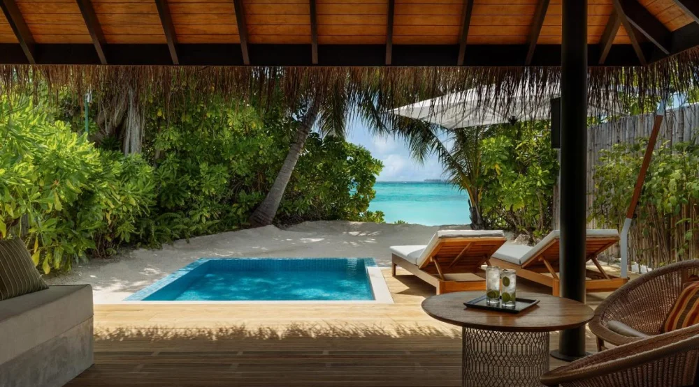 Beach Villa with Pool at Velassaru Maldives