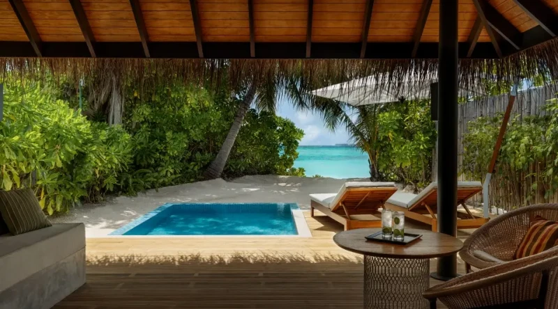 Beach Villa with Pool at Velassaru Maldives