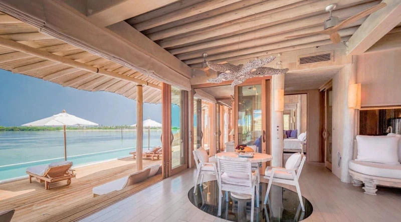 One Bedroom Sunset Water Reserve with Slide at Soneva Jani