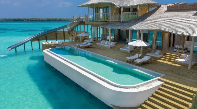 Two Bedroom Water Reserve with Slide at Soneva Jani