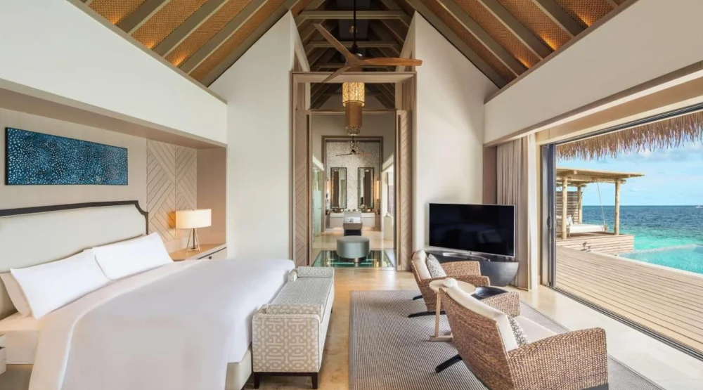 Overwater Villa with Pool at Waldorf Astoria Maldives Ithaafushi