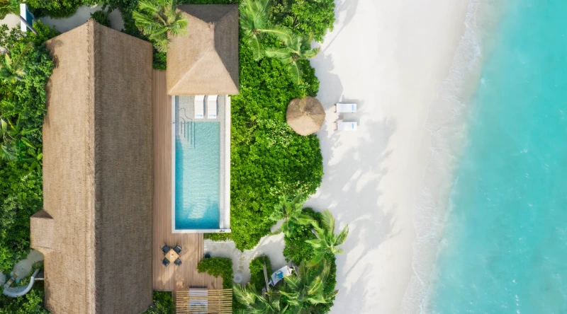King Beach Villa with Pool at Waldorf Astoria Maldives Ithaafushi
