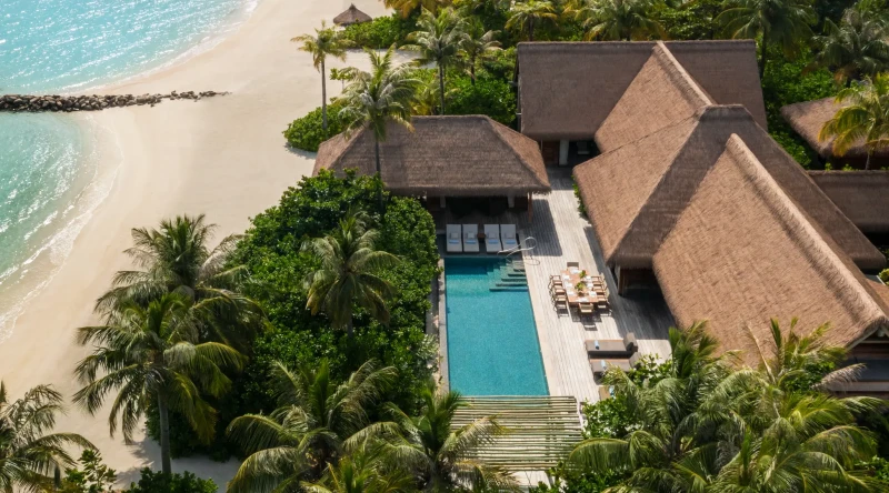 Two Bedroom Beach Villa with Pool at Waldorf Astoria Maldives Ithaafushi