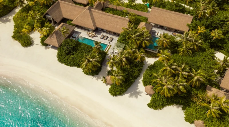 Three Bedroom Grand Beach Villa with Pool at Waldorf Astoria Maldives Ithaafushi