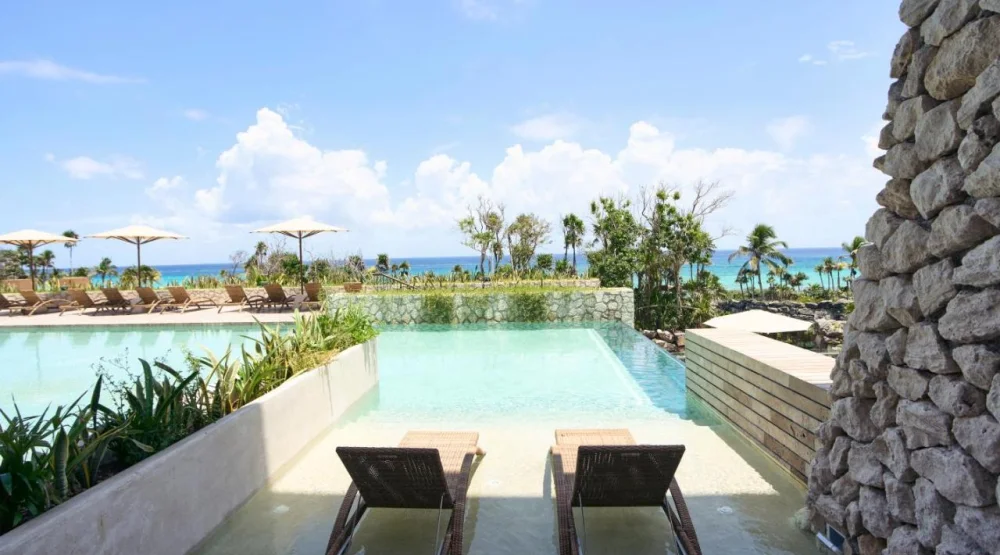 Deluxe One Bedroom Apartment with Ocean View at Hotel XCaret Arte