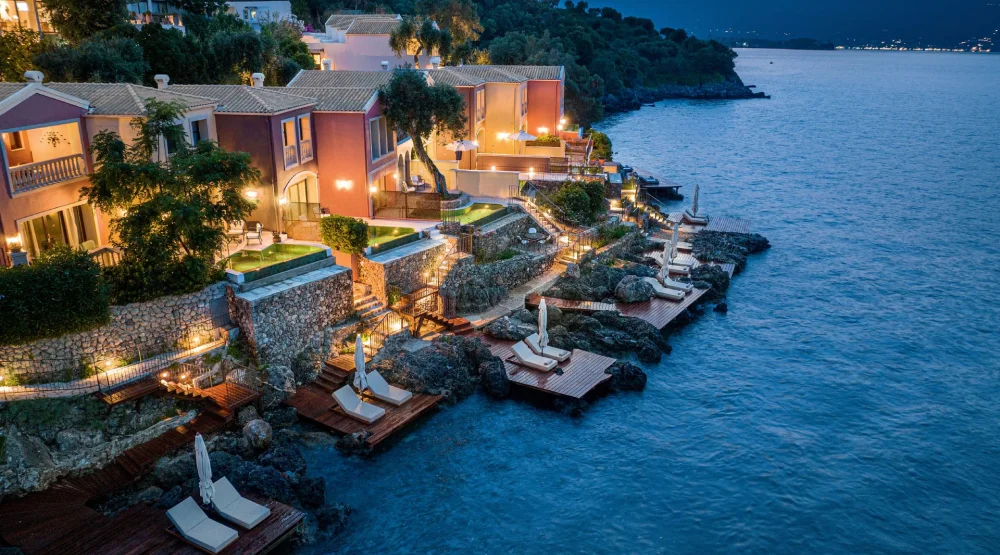 Two Bedroom Rock Villa Private Pool Waterfront Sea Deck at Corfu Imperial A Grecotel Resort to Live