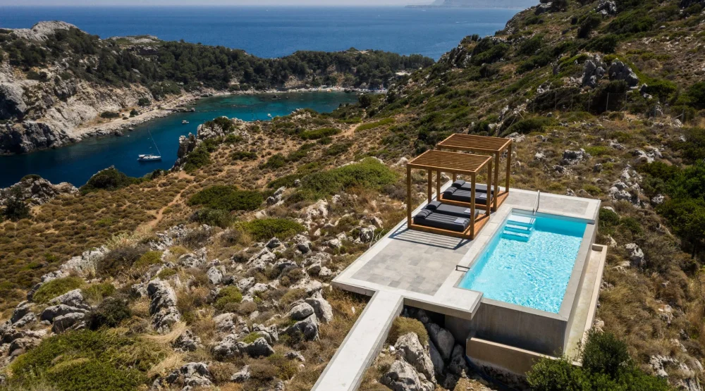 Villa Noura with Private Pool & Sea View at Kouros Exclusive Hotel & Suites