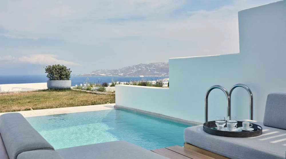 Naia Suite with Sea View & Private Pool at Myconian Naia Preferred Hotels & Resorts