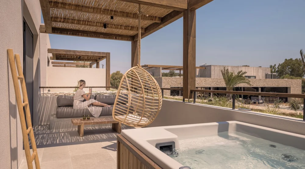 Grand Junior Suite with Jacuzzi at Theros All Suite Hotel