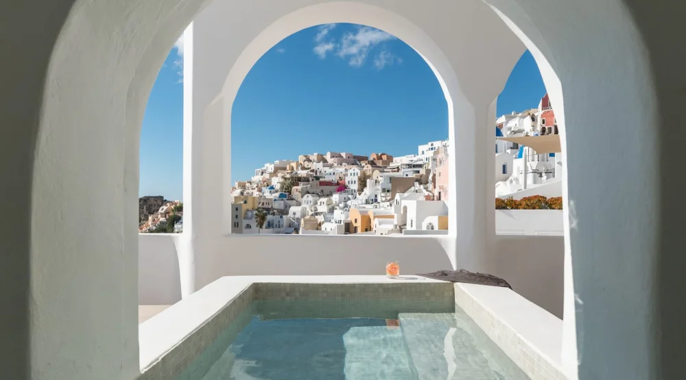 Cave Pool Suites Private Cave Pool Caldera & Sea View at Aspaki Exclusive Hotel