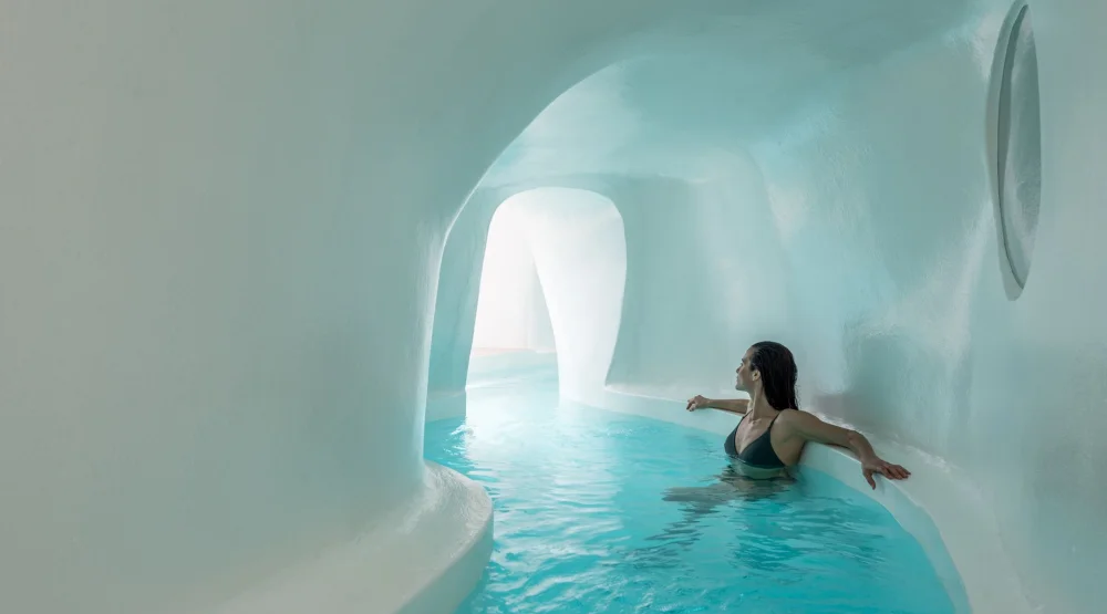 River Pool Suite Caldera & Sea View at Aspaki Exclusive Hotel