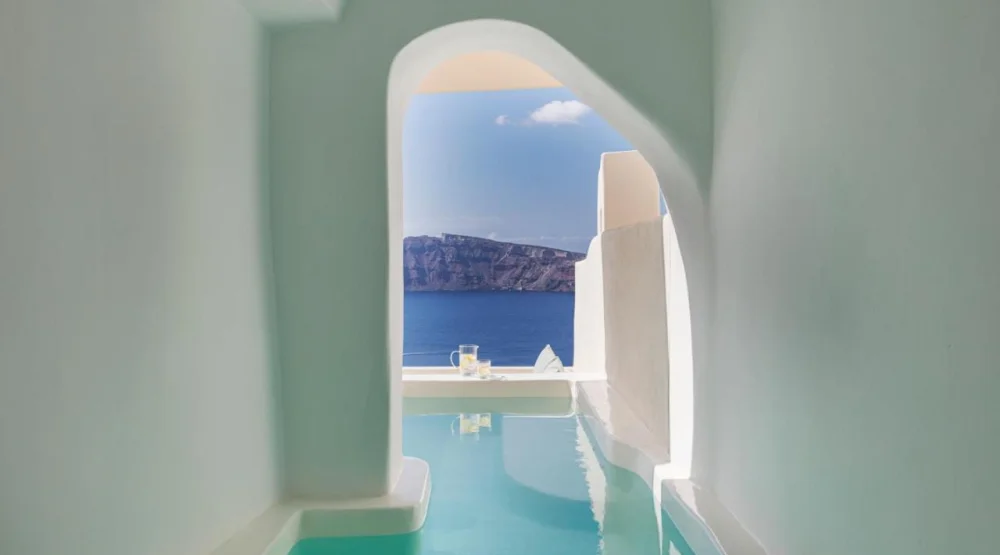 River Pool Suite with River Plunge Pool at Canaves Oia Suites