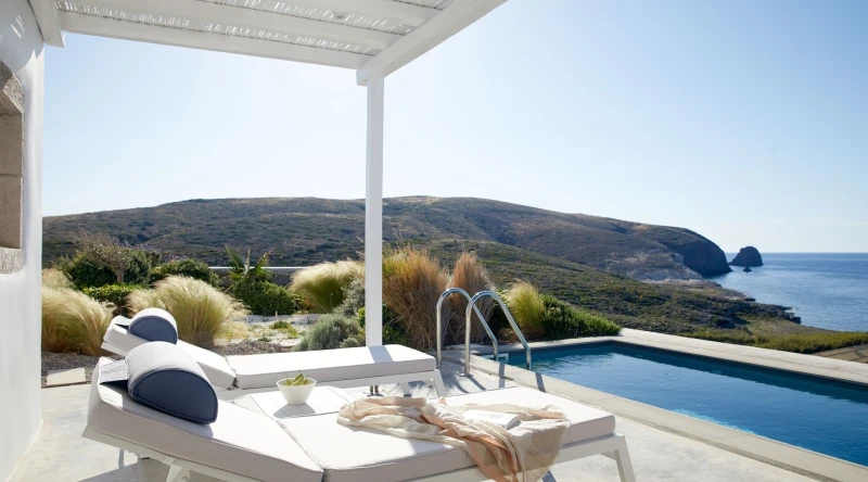 Exclusive Room with Private Pool & Panoramic Sea View at Milos Breeze Boutique Hotel