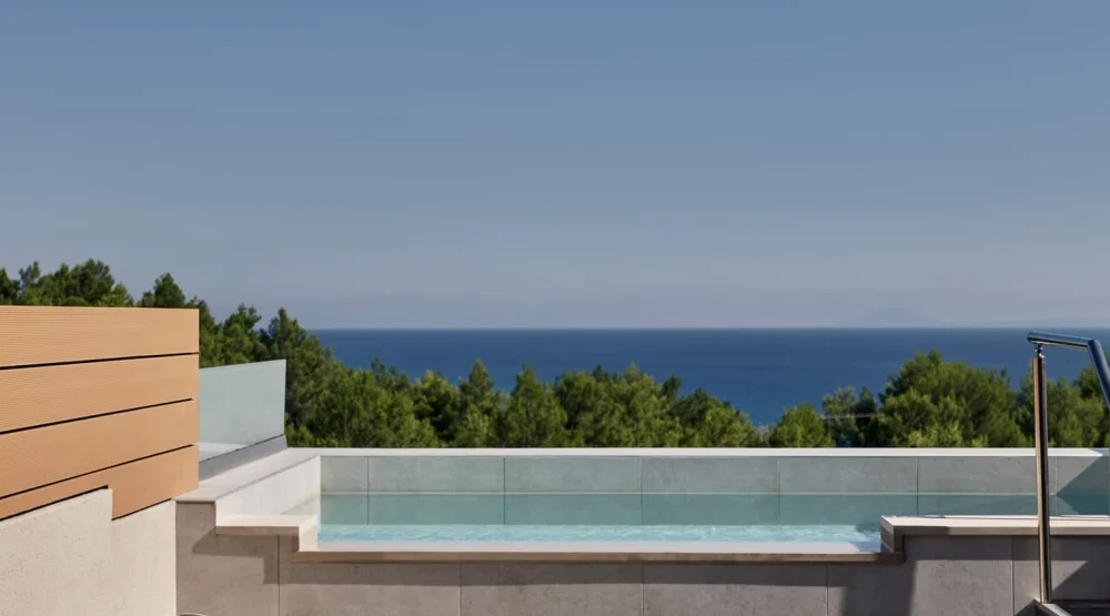 Junior Suite Sea View with Cozy Private Pool at Celestial All Suites