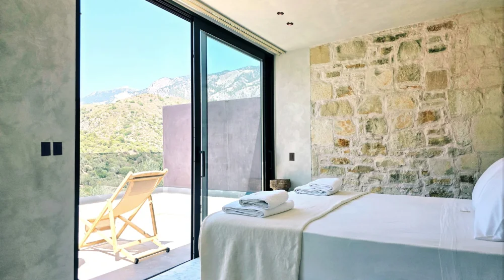 Suite with Private Hot Tub & Mountain View at Monastery Estate Retreat