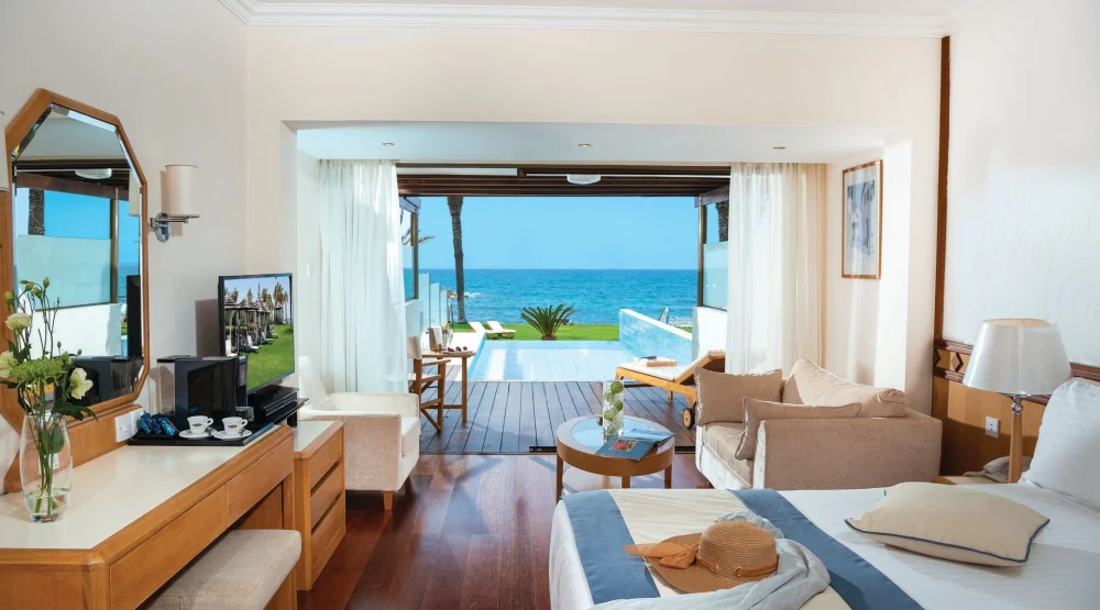 Junior Suite Sea View with Private Pool at Constantinou Bros Athena Beach Hotel