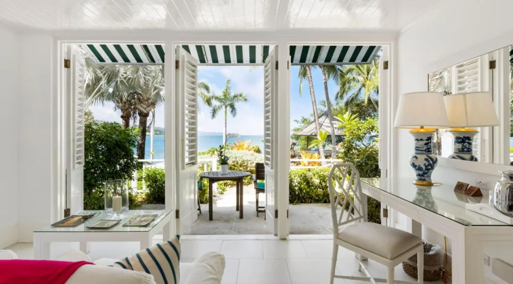 Oceanfront Balcony Double at Round Hill Hotel & Villas
