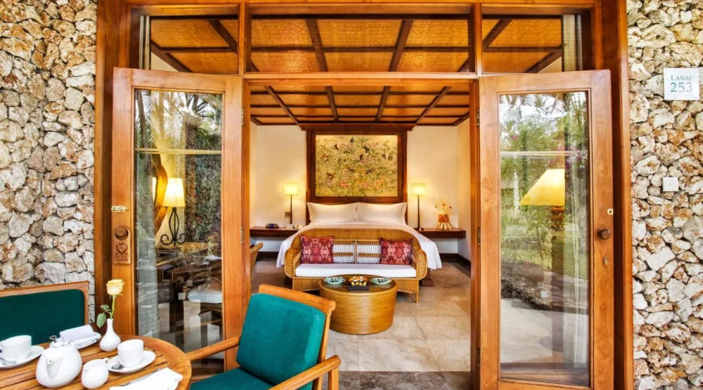 Luxury Lanai Room Partial Ocean View at The Oberoi Beach Resort Bali