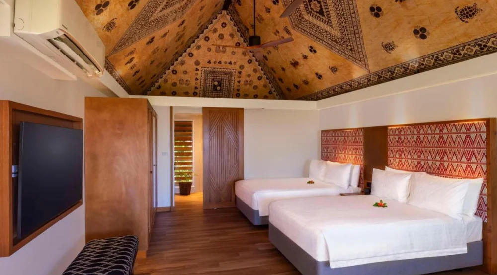 Plantation Bure Two Double Beds at Outrigger Fiji Beach Resort