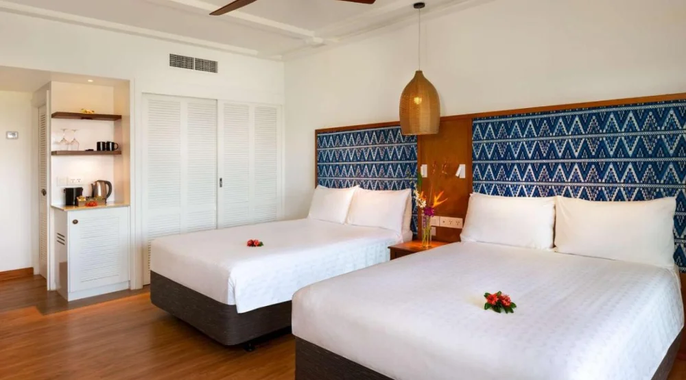 Resort View Two Double Beds at Outrigger Fiji Beach Resort