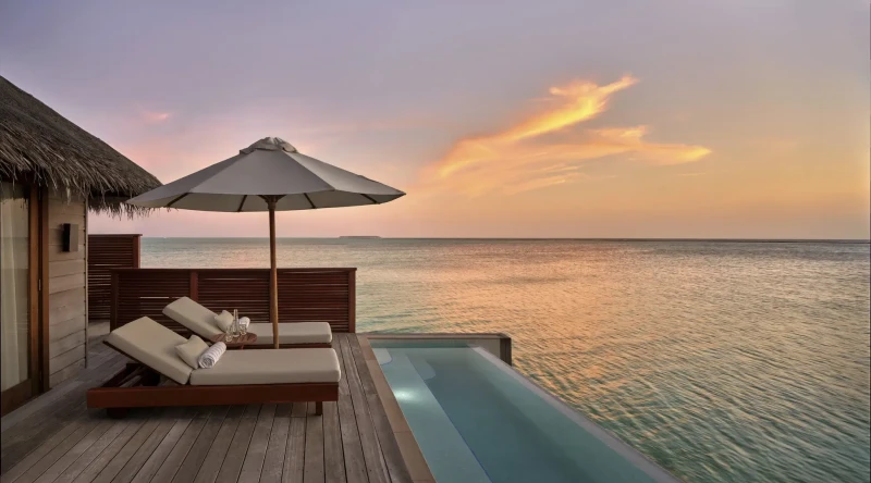 Deluxe Water Villa with Pool at Conrad Maldives Rangali Island