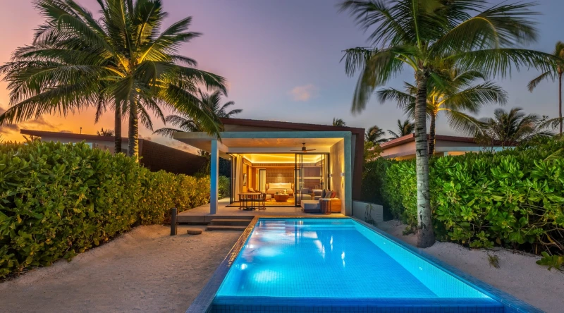 Sunset Beach Villa with Private Pool at Kuda Villingili