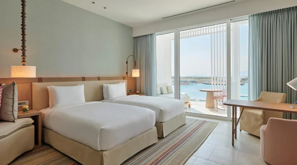 Twin Room with Marina View at Hyatt Regency Aqaba Ayla Resort