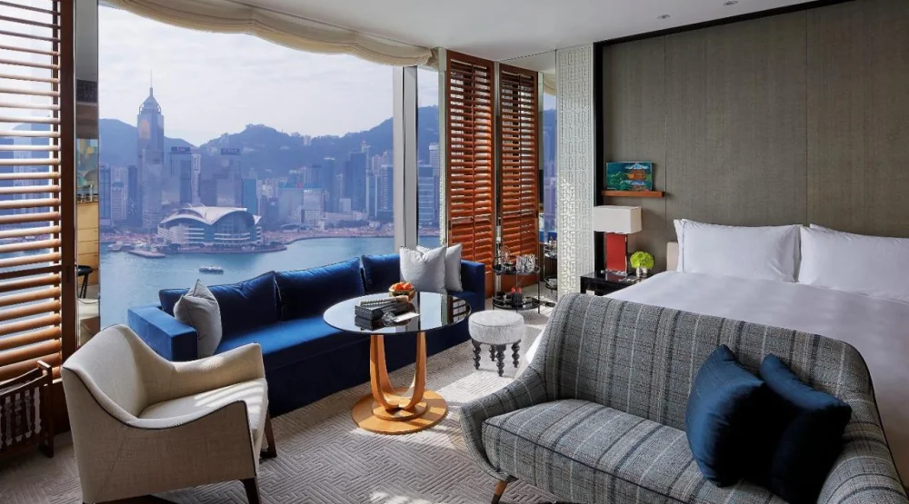 Grand King Room with Harbor View at Rosewood Hong Kong