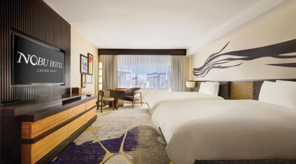 Nobu Luxury Room Two Queens at Nobu Hotel at Caesars Palace
