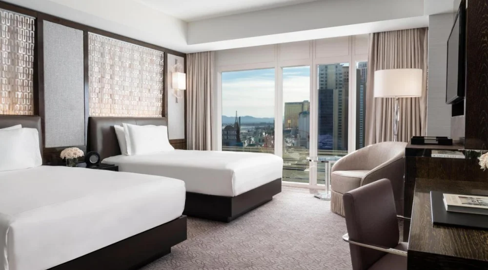 Double Room with Two Double Beds and City View at Waldorf Astoria Las Vegas