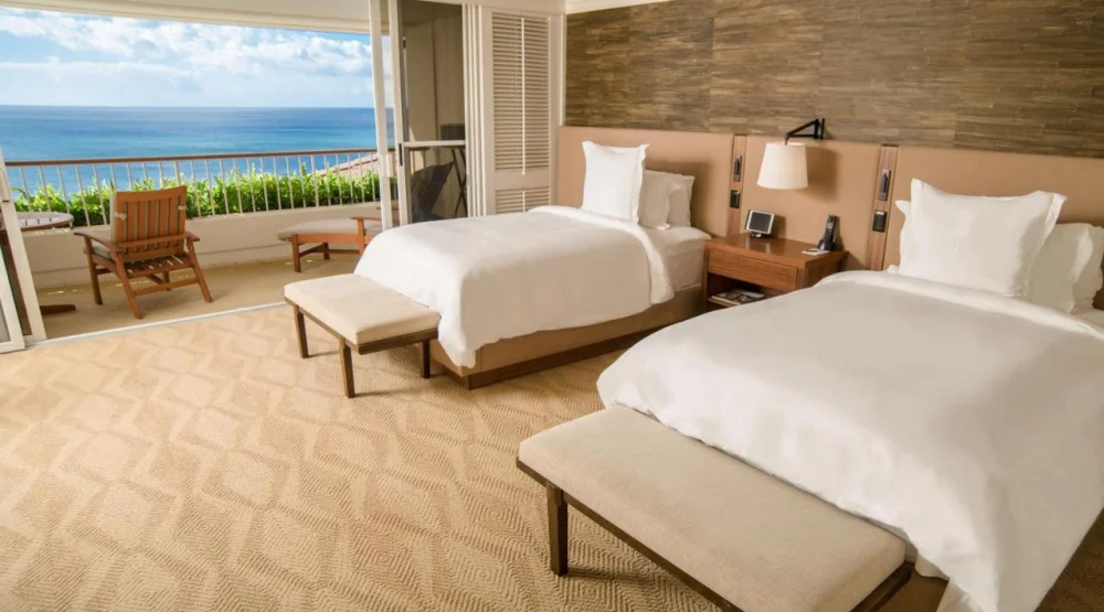 Ocean Front Room Double Beds at Four Seasons Resort Oahu at Ko Olina