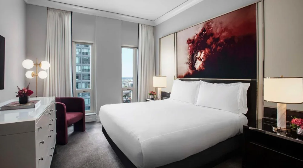 One Bedroom Corner Terrace Suite with Roll-in Shower at Waldorf Astoria Chicago